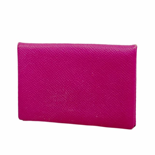 Hermès Card Case Calvi Veau Epsom Rose Purple Silver in Pink Epsom leather from The Reluxe, photo 1 of 1