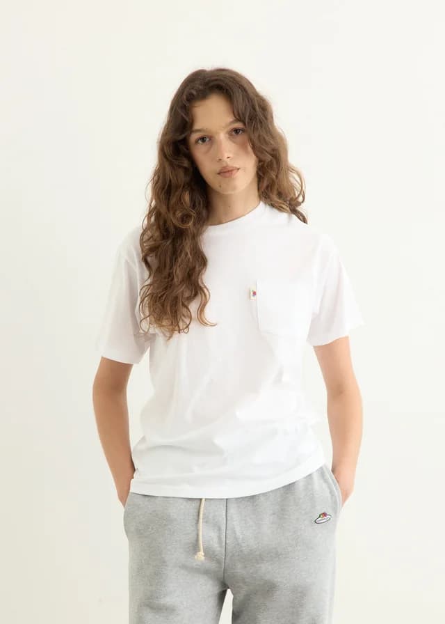 HOMMEGIRLS Pocket T-Shirt in White, image 1 of 1 from Incu