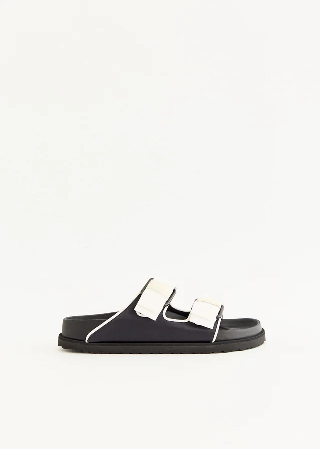 Birkenstock 1774 1774 Arizona Satin Bows Sandals in Black, image 1 of 1 from Incu