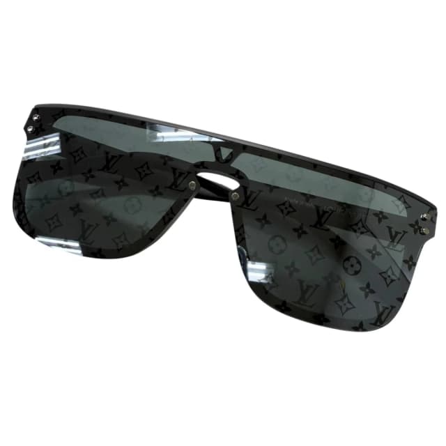 Sunglasses LV Waimea Monogram Black Demo Lens Eyewear in Black from The Reluxe, photo 1 of 1