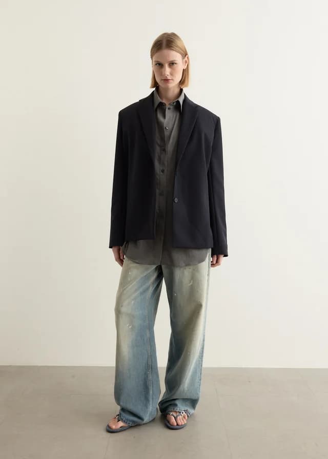 Jacquemus La Veste Carrée in DARK NAVY, image 1 of 1 from Incu