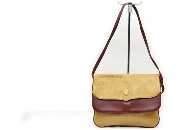 Cartier Beige x Bordeaux Flap Shoulder bag in Beige Leather from Bagriculture, photo 1 of 1