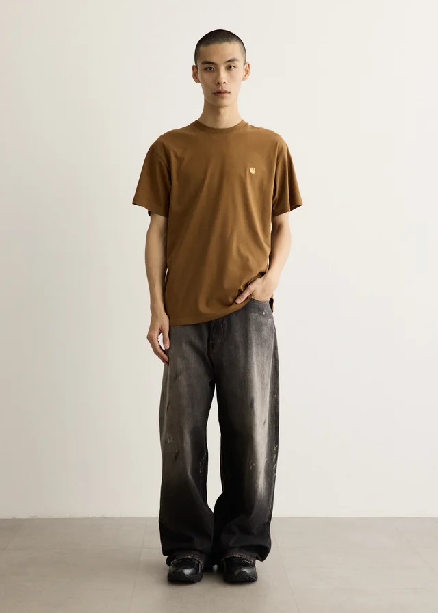 Carhartt WIP Chase T-Shirt in Hamilton Brown / Gold, image 1 of 1 from Incu