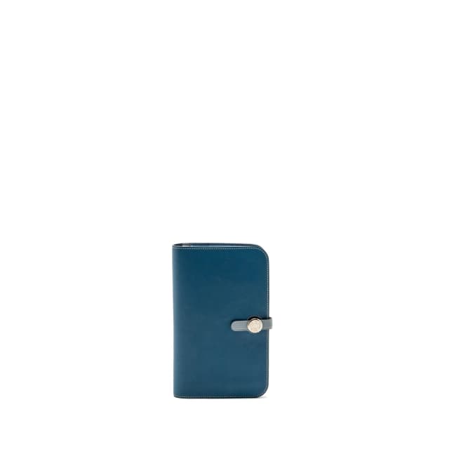 Hermès Dogon Compact Wallet Swift Blue SHW Stamp Square Q in Blue Swift leather from EMIER, photo 1 of 1
