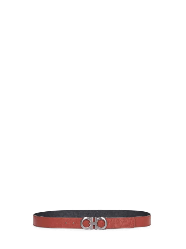 Ferragamo Reversible Gancini Belt — Brown Calf Leather in Brown Calfskin from HEWI, photo 1 of 1