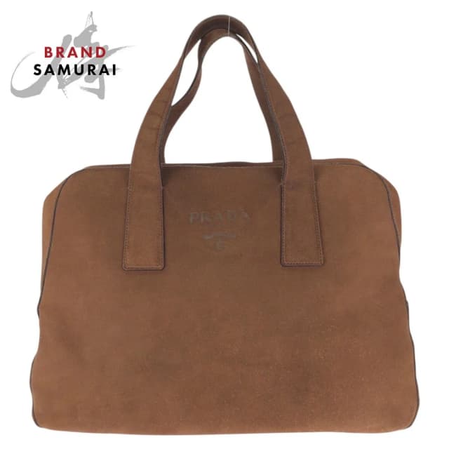Prada Boston Bag in Brown Suede from The Reluxe, photo 1 of 1
