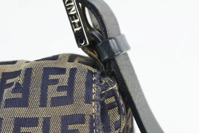 Fendi Mini Zucca Navy Blue Zucchino Canvas Mama Forever Bag in Navy Canvas from Bagriculture, photo 1 of 1