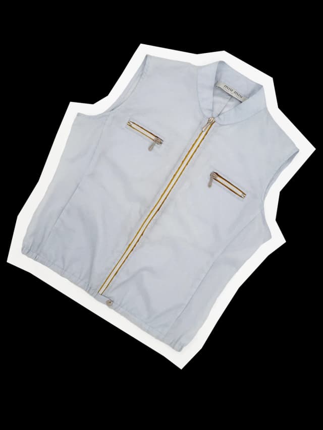 Miu Miu S/ 1999 nylon zipper vest in Nylon from James Veloria, photo 1 of 1