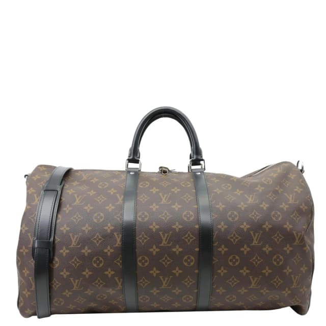 Louis Vuitton Keepall 55 Bandouliere Monogram Canvas Travel Bag Black in Black Coated canvas from Dallas Designer Handbags, photo 1 of 1