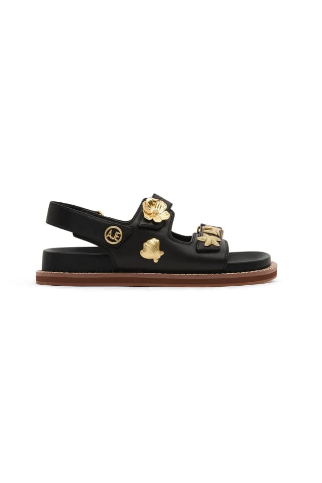 AJE Heather Charm Sandal in BLACK, image 1 of 1 from Aje