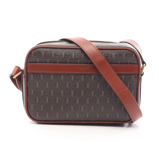 Saint Laurent Shoulder Bag Monogram Dark Brown Canvas Leather in Brown Canvas from The Reluxe, photo 1 of 1