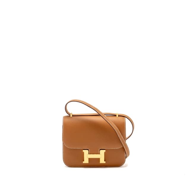 Hermès mini constance epsom gold GHW stamp B in Gold Epsom leather from EMIER, photo 1 of 1