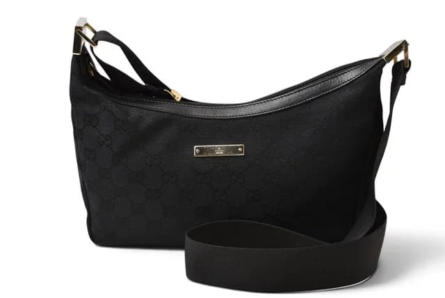 Gucci Shoulder Bag Vintage Crossbody GG Canvas Black in Black Canvas from The Reluxe, photo 1 of 1