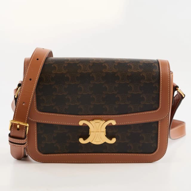 Celine Classique Triomphe Medium Tan in Brown Canvas from The Purse Affair, photo 1 of 1