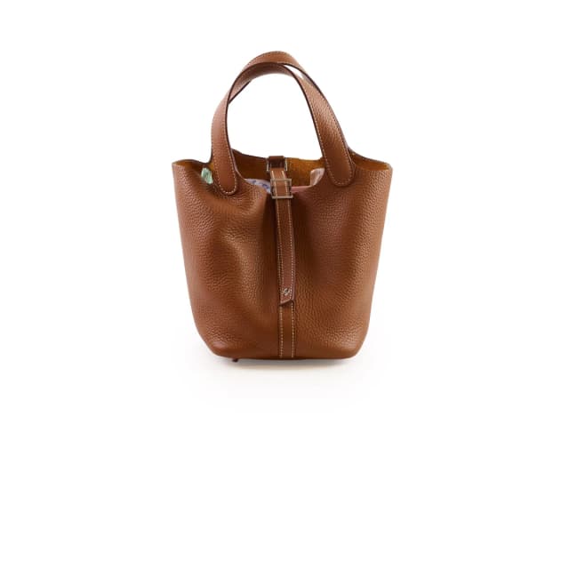 Hermès Brown Picotin 18 Bag - B Stamp in Brown Clemence leather from The Purse Affair, photo 1 of 1