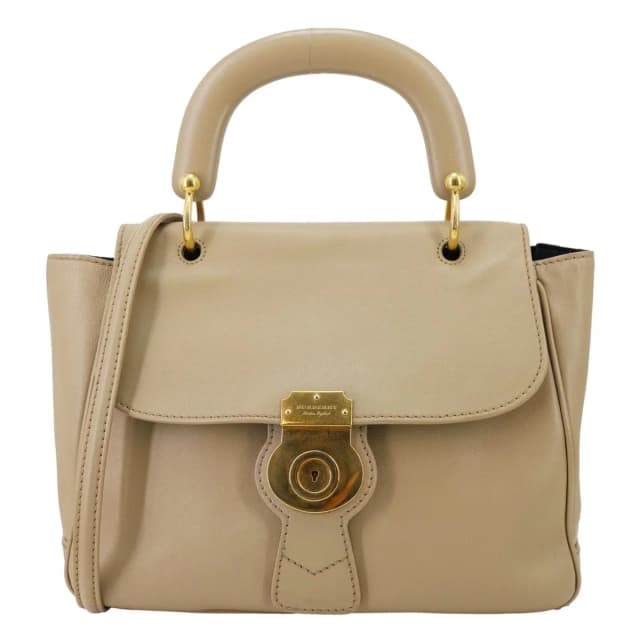 Burberry DK88 Medium Leather Top Handle Crossbody Bag Beige in Beige Leather from Dallas Designer Handbags, photo 1 of 1