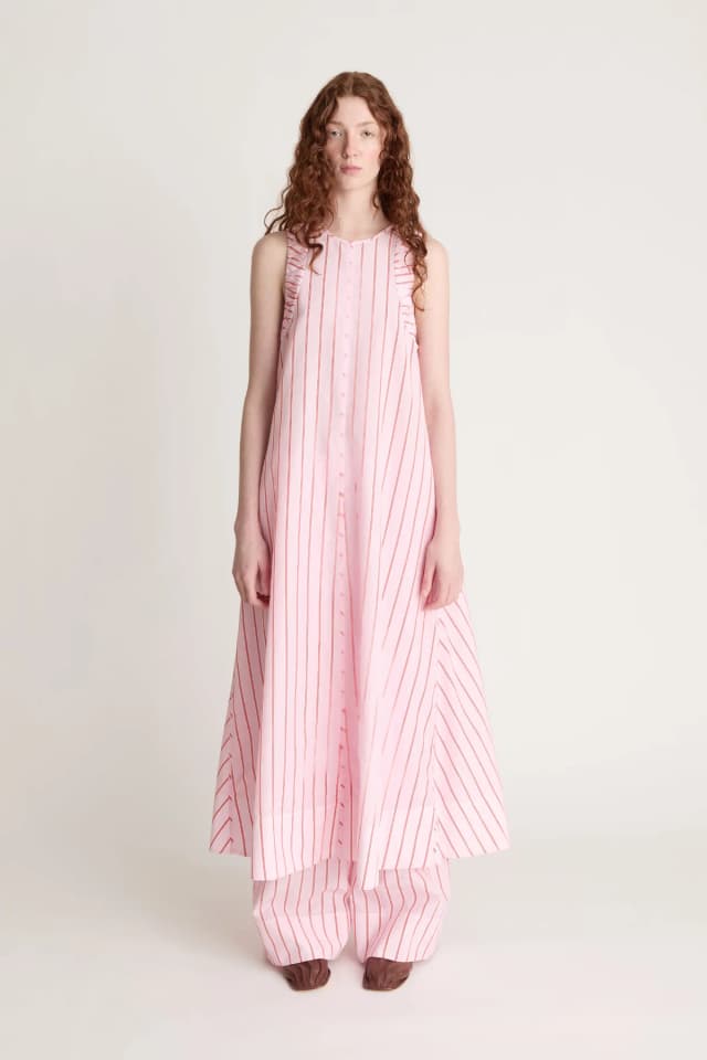 Lee Mathews Tabi Sleeveless Dress in Pink, image 1 of 1 from Lee Mathews