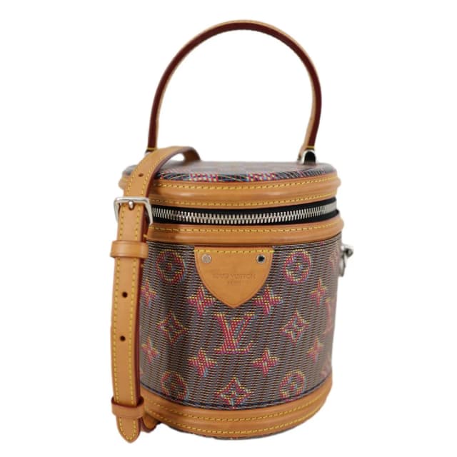 Cannes LV Pop Canvas Shoulder Bag Brown in Brown Canvas from Dallas Designer Handbags, photo 1 of 1