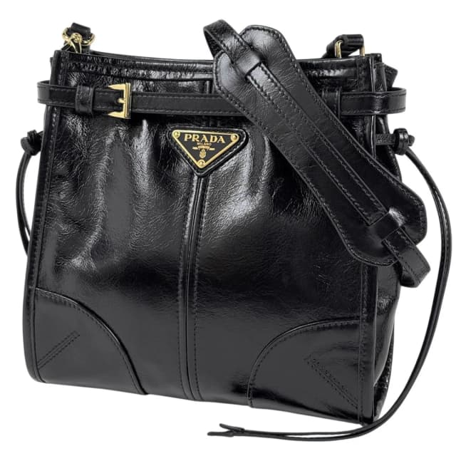 Prada Boni Mini Shoulder Bag Leather Nero in Black Leather from The Reluxe, photo 1 of 1
