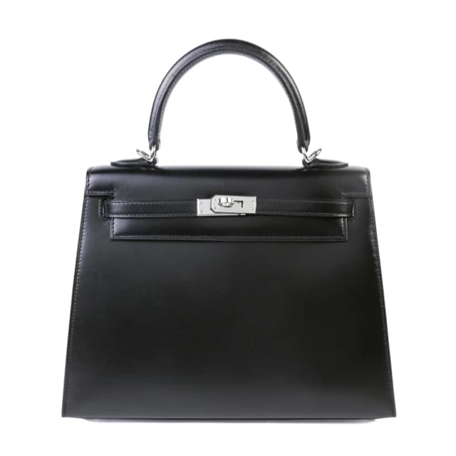 Hermès Kelly 25 Sellier Noir (89) in Black Box leather from Ginza Xiaoma, photo 1 of 1