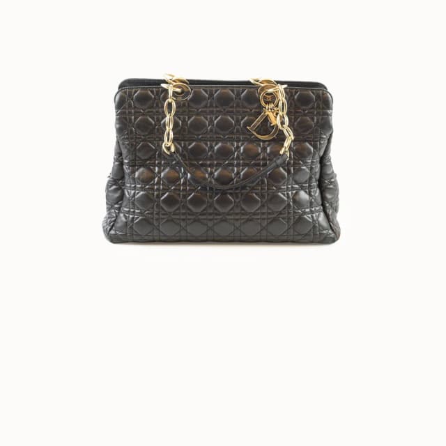 Dior Large Cannage Tote Lambskin Black in Black Lambskin from The Purse Affair, photo 1 of 1