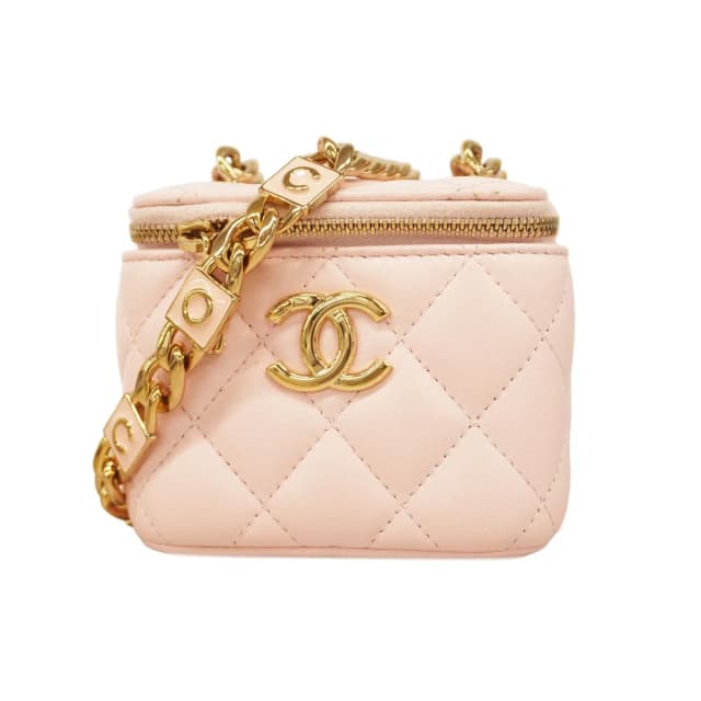 Chanel Shoulder Bag Quilted Lambskin Pink Champagne Gold in Pink Lambskin from The Reluxe, photo 1 of 1