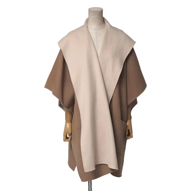Max Mara Studio Coat SM Cucito Amano Double Face Over Hood Poncho in Cashmere from The Reluxe, photo 1 of 1