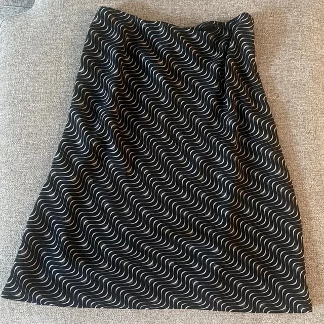 FRED Women's Skirt - Black/Navy - M in black|blue from Depop, photo 1 of 1