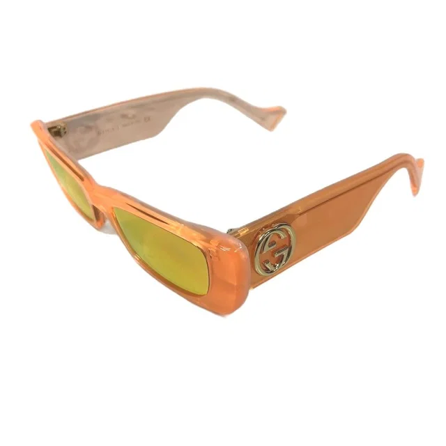 Gucci Sunglasses Rectangular Interlocking G 52 Ro 20 Orange Eyewear in Orange from The Reluxe, photo 1 of 1