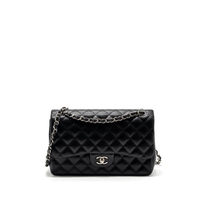 Chanel Jumbo Classic Double Flap Lambskin Black SHW in Black Lambskin from EMIER, photo 1 of 1