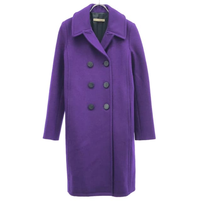 Balenciaga Melton Peacoat Purple 38 Coat in Purple Wool from The Reluxe, photo 1 of 1