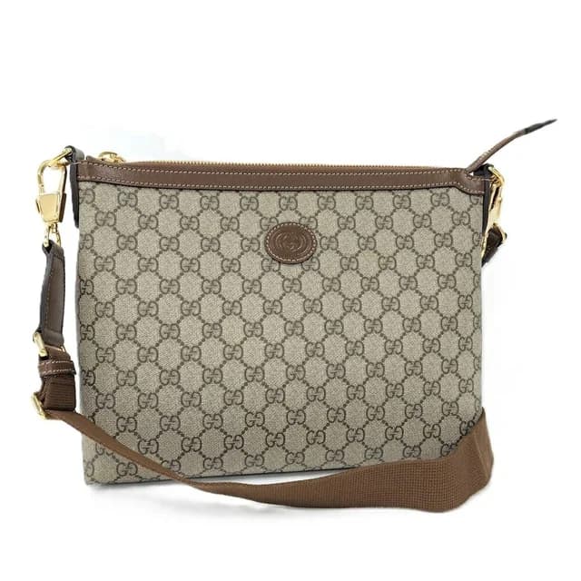 Gucci Shoulder Bag Interlocking GG Supreme Coating Brown in Brown from The Reluxe, photo 1 of 1