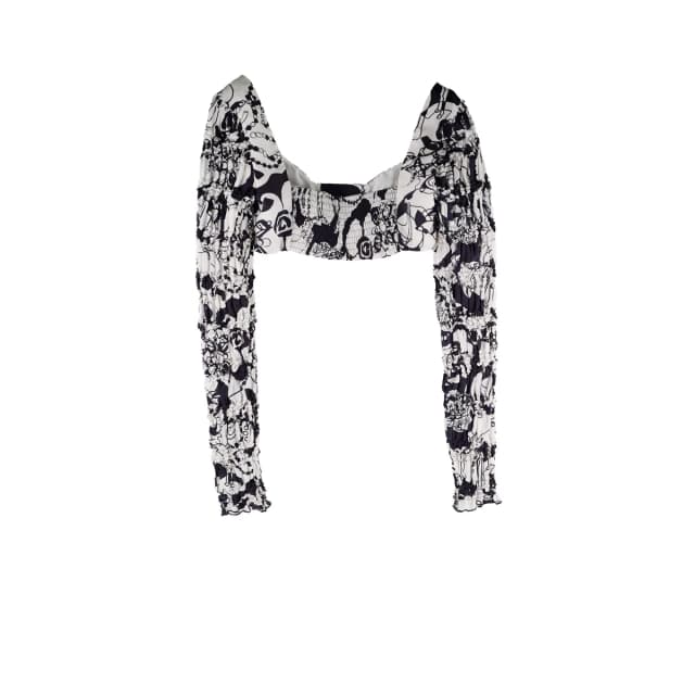 Chanel 22C Tube Top Black/White Size 38 in Black Silk from The Purse Affair, photo 1 of 1