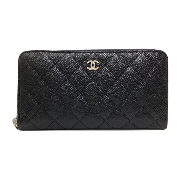 Chanel Quilted CC Logo Silver Wallet Gray Calfskin in Grey Calfskin from The Reluxe, photo 1 of 1