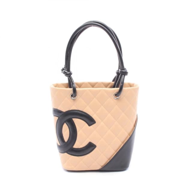Chanel Tote Bag Cambon Line Small Beige Black Leather in Black Leather from The Reluxe, photo 1 of 1