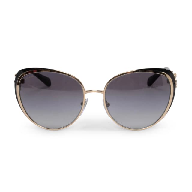 Bvlgari Crystal Flower Cat Eye Sunglasses in Gold & Black from Blue Spinach, photo 1 of 1