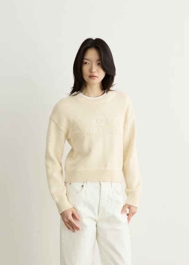 A.P.C. Tiago Jumper in AAD ECRU, image 1 of 1 from Incu