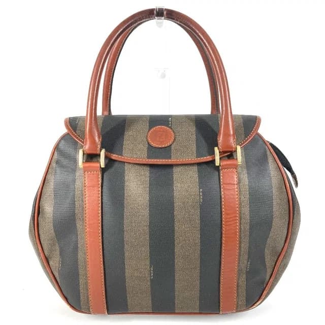 Fendi Handbag Logo Pecan Leather Khaki in Green Leather from The Reluxe, photo 1 of 1