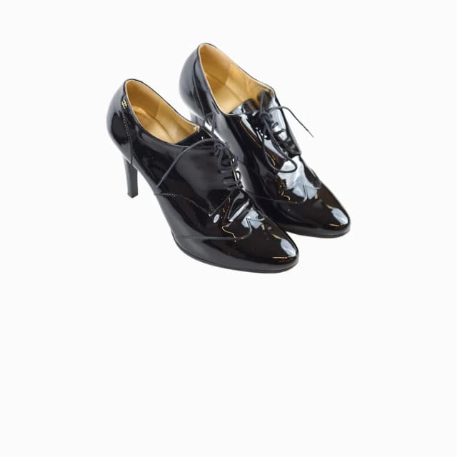 Chanel Ankle Boots Patent Black Size 39C in Black Patent leather from The Purse Affair, photo 1 of 1