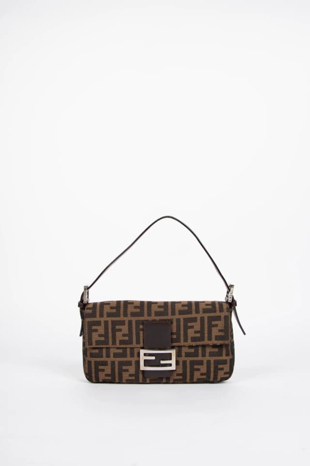 90s Fendi Zucca Monogram Baguette Shoulder Bag in Canvas from Break Archive, photo 1 of 1
