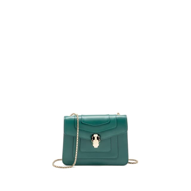 Bvlgari Serpenti forever crossbody bag calfskin Green GHW in Green Calfskin from EMIER, photo 1 of 1