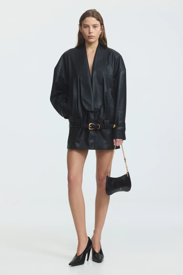 AJE Esta Blazer Dress in BLACK, image 1 of 1 from Aje