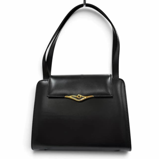 Cartier Sapphire Line Square Leather Handbag Black Gold in Black Leather from The Reluxe, photo 1 of 1