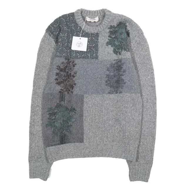 Hermès Decalcomanie Knit Sweater Cashmere Flower Long Sleeve Crew Neck Pullover in Cashmere from The Reluxe, photo 1 of 1
