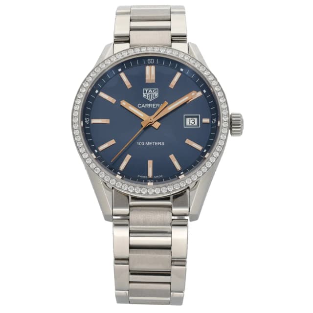 TAG Heuer Carrera WAR1114 39mm Stainless Steel Watch from H&T, photo 1 of 1