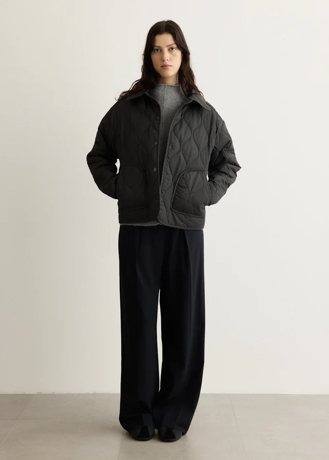 Incu Collection Foxcatch Quilted Liner Jacket in WASHED BLACK, image 1 of 1 from Incu