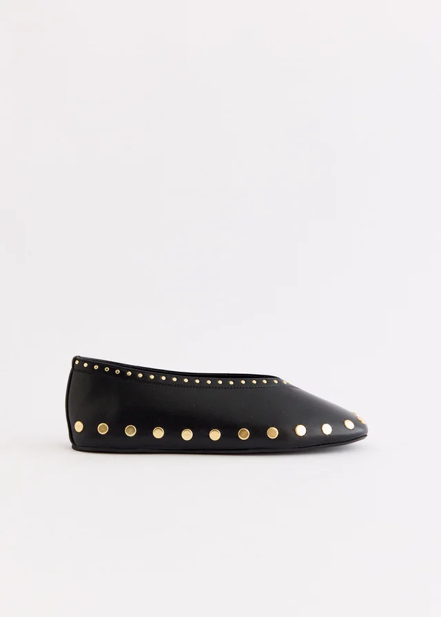 Ganni Jenny Ballerinas in Black 099, image 1 of 1 from Incu
