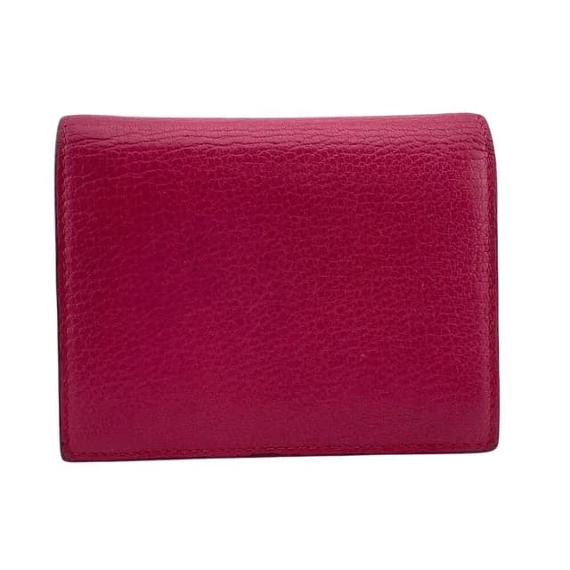 Miu Miu Logo Leather Compact Wallet Bifold Pink in Pink Leather from The Reluxe, photo 1 of 1