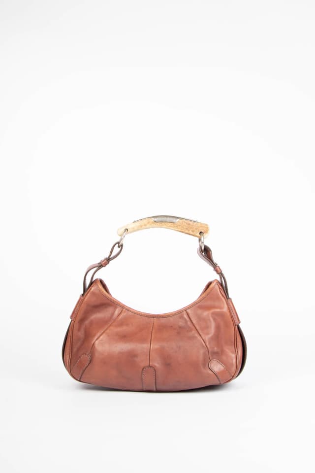 Saint Laurent Vintage Small Brown Leather Mombasa Shoulder Bag in Brown Leather from Break Archive, photo 1 of 1