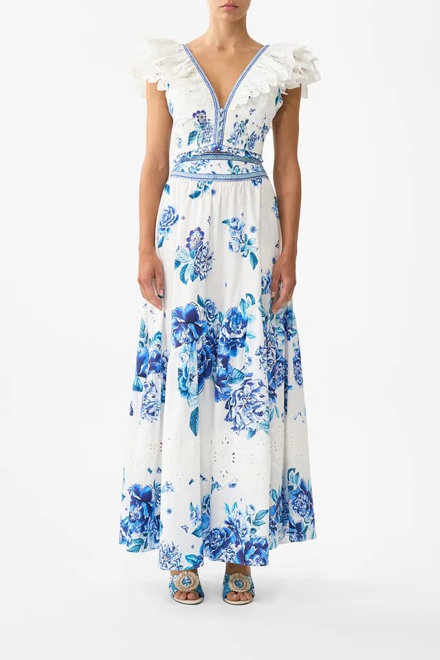 Camilla eBoutique SKIRT WITH SHAPED SEAM A CERAMIC GARDEN, image 1 of 1 from CAMILLA